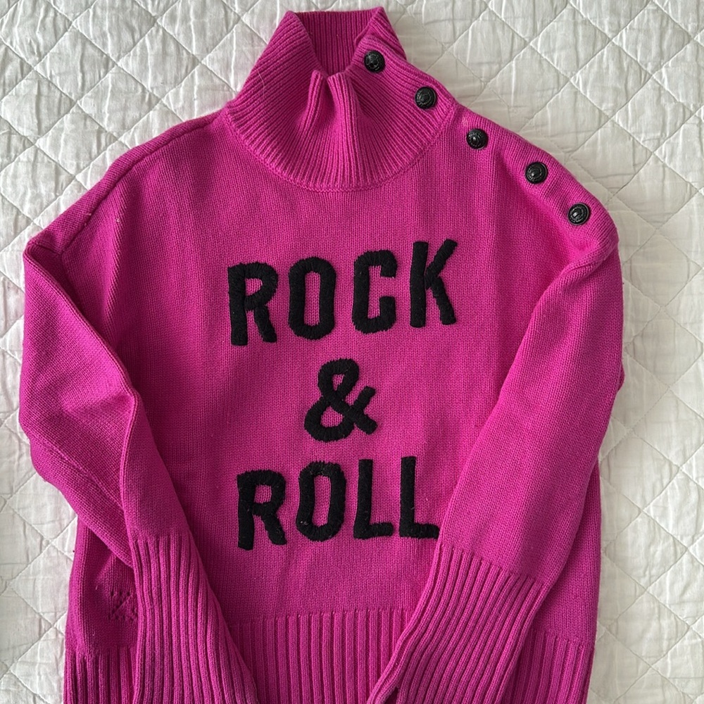 Zadig and Voltaire Beth Sweater Pink Girl Size 12 Youth